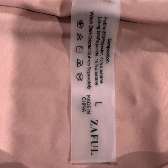 ZAFUL Women's Texture Bikini Knot Front Criss Cross, Caramel Large NWT - Picture 6 of 6